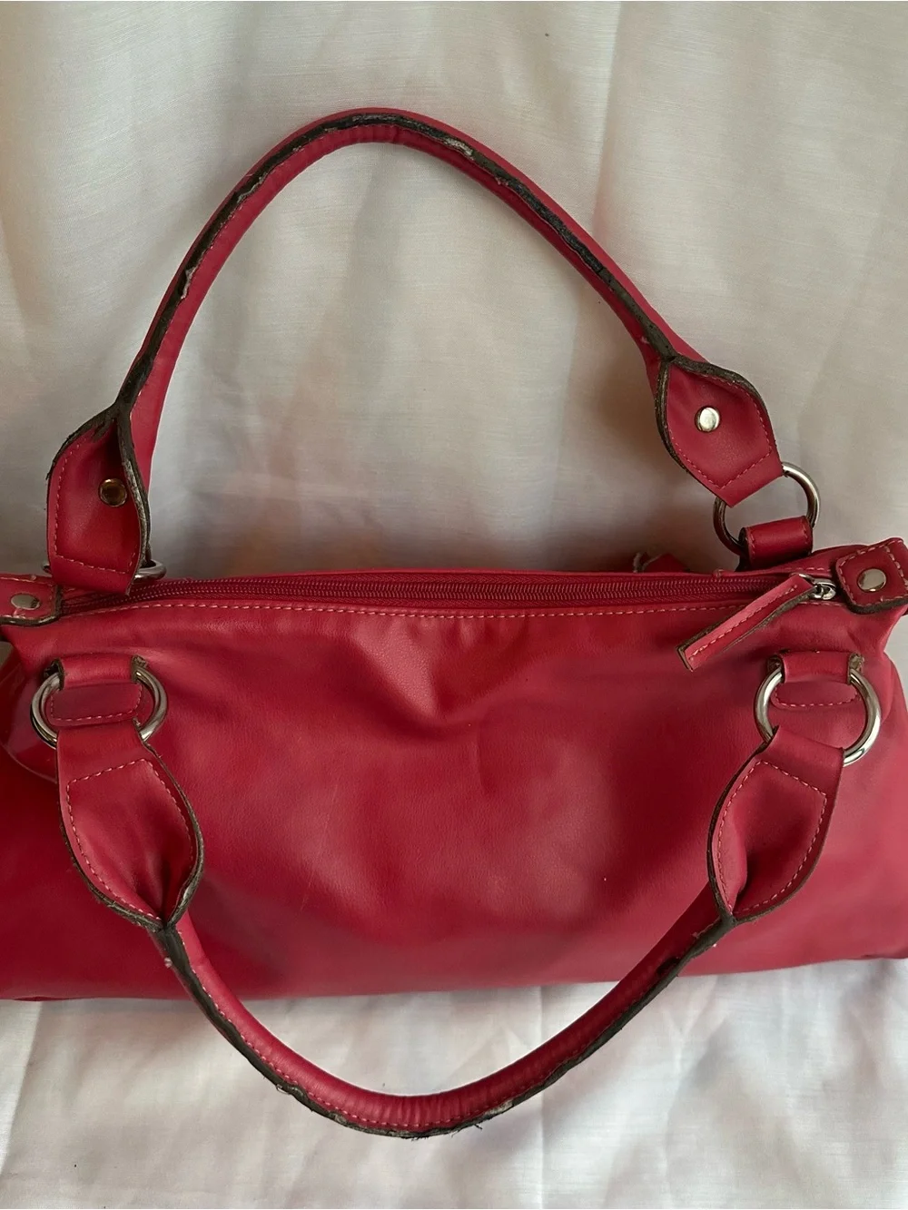 Coral Vegan top handle bag Emilie M brand